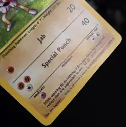 Pokemon TCG - HITMONCHAN - 7/102 - HOLO - RARE - UNLIMITED - BASE SET 1999 - MP - Image 3