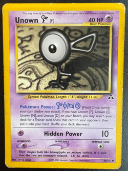 Pokemon TCG Unown F Neo Discovery 48/75 Regular HP - Image 1