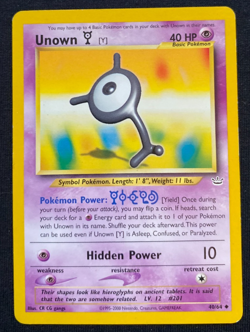 Pokemon TCG Unown Y Neo Revelation 40/64 Regular LP - Image 1