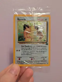 Meowth 10/53 Wotc Promo Holo SEALED in package Pokemon Vintage TCG - Image 1