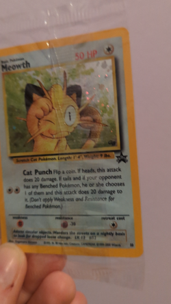 Meowth 10/53 Wotc Promo Holo SEALED in package Pokemon Vintage TCG - Image 2