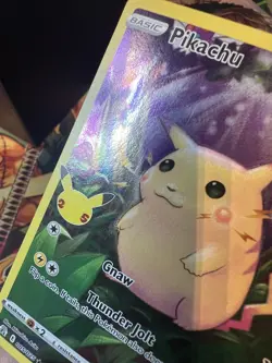 Pikachu 005/025 Pokemon Celebrations Stamp Holo Rare Pokemon TCG - LP - Image 4