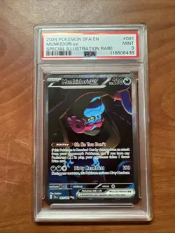 PSA 9 MUNKIDORI EX 091/064 SPECIAL ILLUSTRATION RARE SIR SHROUDED FABLE POKEMON - Image 1