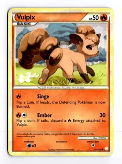 Vulpix 87/123 HeartGold SoulSilver Common Pokemon Moderate Play+ - Image 1