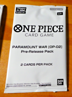 ONE PIECE CARD ENGLISH RARE PRE RELEASE PACK OP02 X1 BOOSTER SEALED MINT - Image 1