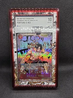 PORTGAS D.ACE(Manga) OP02-013 PARAMOUNT WAR SR PARALLEL One Piece KOREAN 10 - Image 1