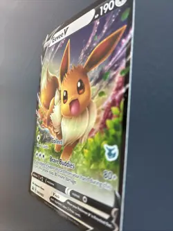 Pokemon TCG Eevee v SWSH065 Sword & Shield Promo Card Holo Black Star - Image 4