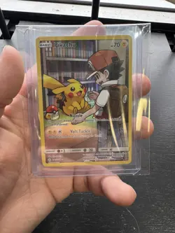 Pikachu Holo Full Art Secret Rare Card Sm-Cosmic Eclipse 241/236 Lightly Played - Image 1