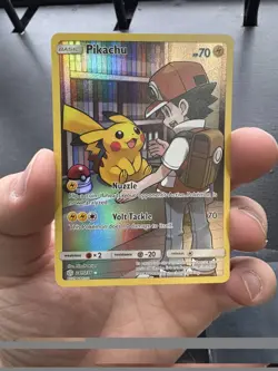 Pikachu Holo Full Art Secret Rare Card Sm-Cosmic Eclipse 241/236 Lightly Played - Image 4