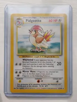 Pokemon Card: Pidgeotto 22/102 Non-Holo Rare - Base Set 1999-2000 (4th Print UK) - Image 1