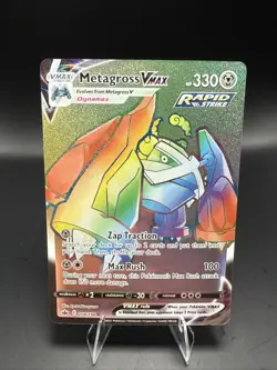Pokemon Metagross VMAX 208/198 Secret Rare Full Art Rapid Strike Holo Card - Image 2