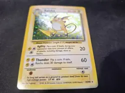 Raichu 14/102 Base Set Holo Pokemon Card Rare Sunbleached - Image 3