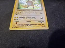 Raichu 14/102 Base Set Holo Pokemon Card Rare Sunbleached - Image 4