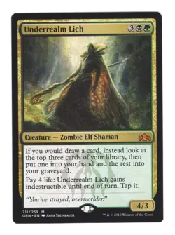 MTG Underrealm Lich Guilds of Ravnica 211/259 Regular Mythic NM - Image 1