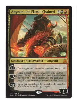 MTG Angrath, The Flame-Chained Rivals of Ixalan Regular English NM - Image 1