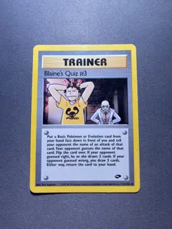 Pokemon TCG - Blaine's Quiz #3 - Gym Challenge - 112/132 Unlimited 1999-2000 - Image 1