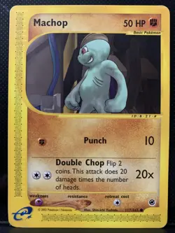 Pokemon TCG Machop 117/165 Expedition 2002 Shin-ichi Yoshida LP - Image 1