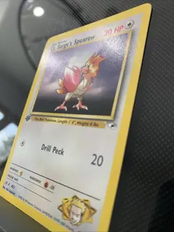 Pokemon TCG Lt. Surge's Spearow 1st Edition 83/132 Gym Heroes 2000 NM Condition - Image 2