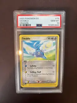 2003 POKEMON EX DRAGON #75 SWABLU PSA 10 - Image 1