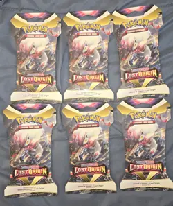 SIX (6) Pokemon Lost Origin Sleeved Booster Pack Lot [NEW] Pokemon Free Shipping - Image 1