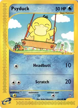 Psyduck 104/147 - Aquapolis - Pokemon - NM - Image 1