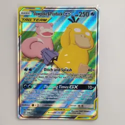 Pokemon Slowpoke & Psyduck GX TAG TEAM Holo alt art 218/236 English - Image 1