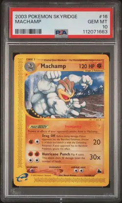 2003 POKEMON SKYRIDGE #16 MACHAMP PSA 10 - Image 1