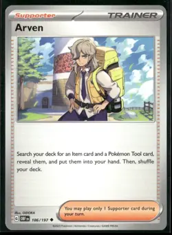 Arven 186/197 Obsidian Flames Pokemon TCG - Image 1