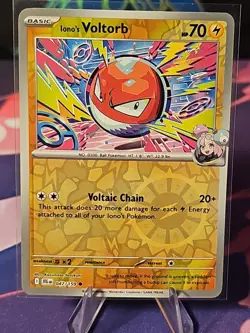 Pokemon 2025 Journey Together Iono’s Voltorb Common Reverse Holo 47/159 - Image 1