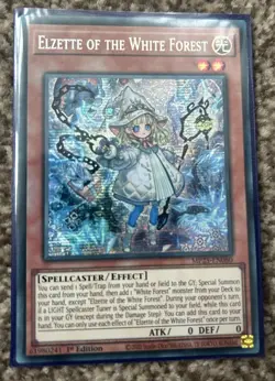 YUGIOH 1st Ed MP25-EN080 PRISMATIC SECRET RARE ELZETTE OF THE WHITE FOREST - Image 1