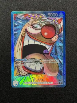 One Piece Card Game - Buggy OP09-042 Alt Art Leader - Emperors in the New World - Image 1