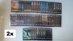 MTG Final Fantasy Foil Lands Set 8x Each Land (128 Cards Total) SEE DESC. - Image 1