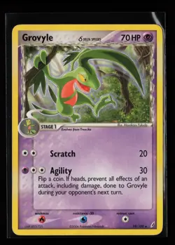 Grovyle (Delta Species) 19/100 Crystal Guardians Heavily Played Pokemon Card - Image 1