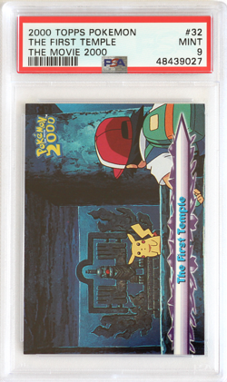 2000 Topps Pokemon The Movie 2000 # 32 The First Temple PSA 9 Card MINT! Pop 1! - Image 1