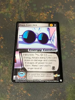 Black Front Kick - Dragon Ball Z DBZ CCG Score Card Nice! - Image 1