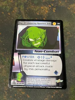 Blue Off-Balancing Opponent Drill - Dragon Ball Z DBZ CCG Score Card Nice! - Image 1
