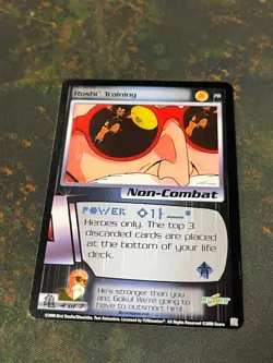 Roshi Training - Dragon Ball Z DBZ CCG Score Card Nice! - Image 1