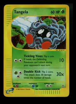 Tangela 112/147 Aquapolis 2002 Reverse Holo e-Series Pokemon Card TCG - Image 1