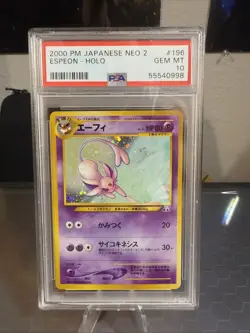 PSA 10 Espeon No.196 Neo Discovery Holo Rare 2000 Pokemon Card Japanese #126 - Image 1