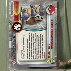 Blastoise Holo Blue Logo Topps Pokemon Card LP VINTAGE - Image 2