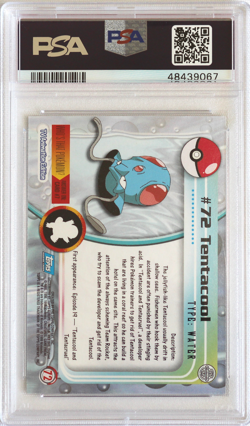 1999 Topps Pokemon T.V. #72 Tentacool PSA 9 Card MINT! Trusted Seller! Free Ship - Image 2