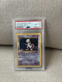 1999 POKEMON BASE SET SHADOWLESS #10 MEWTWO-HOLO PSA 8 - Image 1