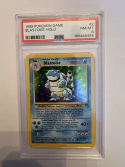 1999 Pokemon Blastoise Holo PSA Graded NM-MT 8 - Image 1