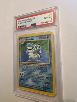 1999 Pokemon Blastoise Holo PSA Graded NM-MT 8 - Image 2