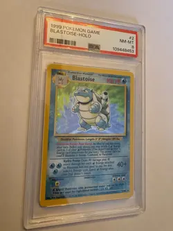 1999 Pokemon Blastoise Holo PSA Graded NM-MT 8 - Image 3