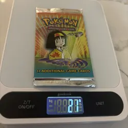WOTC Pokemon Booster Pack Gym Heroes 2000 Erika Artwork Vintage (SEALED) Heavy - Image 1