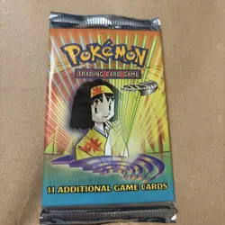 WOTC Pokemon Booster Pack Gym Heroes 2000 Erika Artwork Vintage (SEALED) Heavy - Image 2