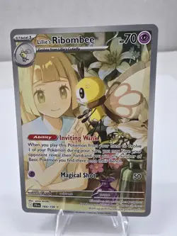 Pokemon TCG: Lillie's Ribombee 164/159 Journey Together Illustration Rare NM - Image 1