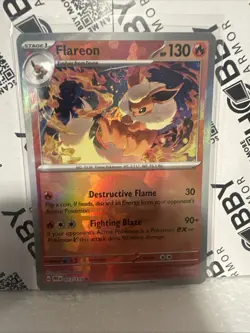 Flareon (Poke Ball Pattern) 013/131 Prismatic Evolutions Holo Pokemon TCG 2025 - Image 1