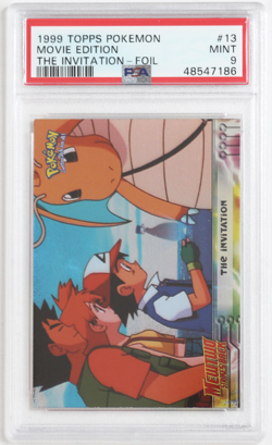 1999 Topps Pokemon Movie Edition # 13 The Invitation Foil PSA 9 MINT! Dragonite! - Image 1